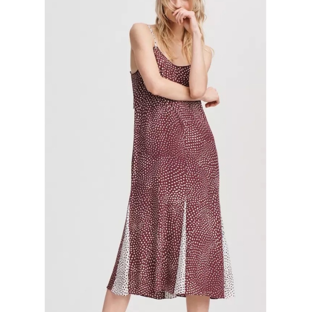 Rag & Bone "Dirdre" Viscose Polka-Dot Slip Dress